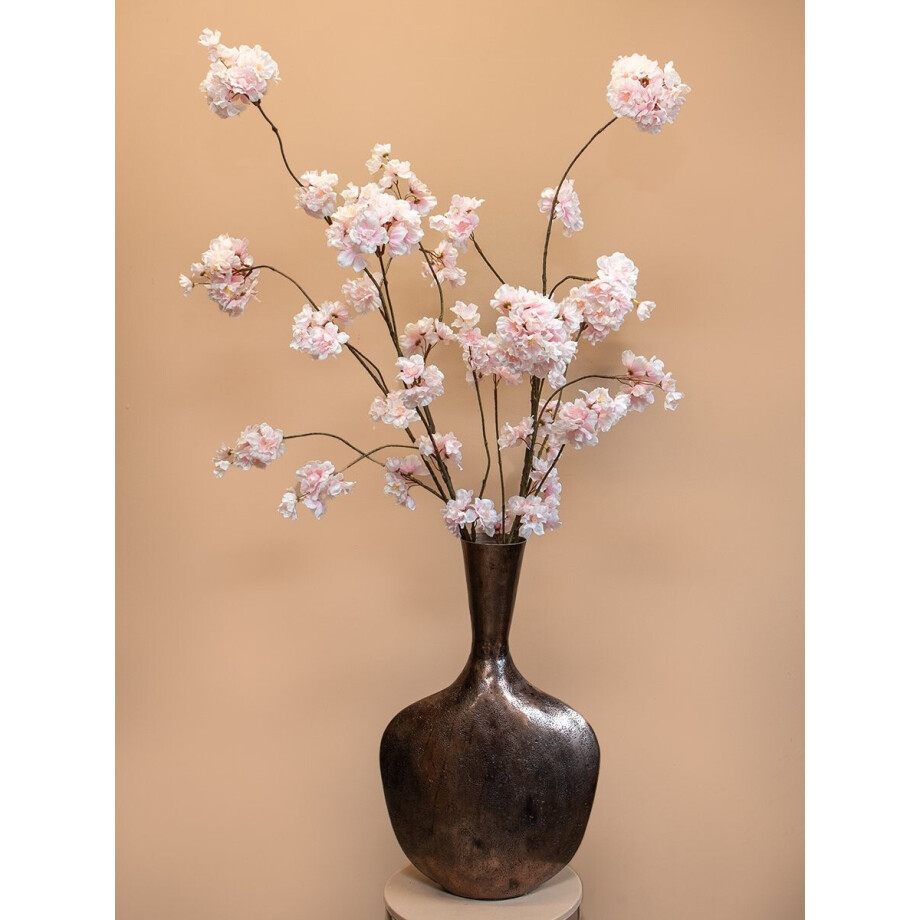 Boeket kunstbloemen Bloesem roze – Luxe zijden bloemen – Stijlvol kunstboeket van 80 cm hoog afbeelding 1