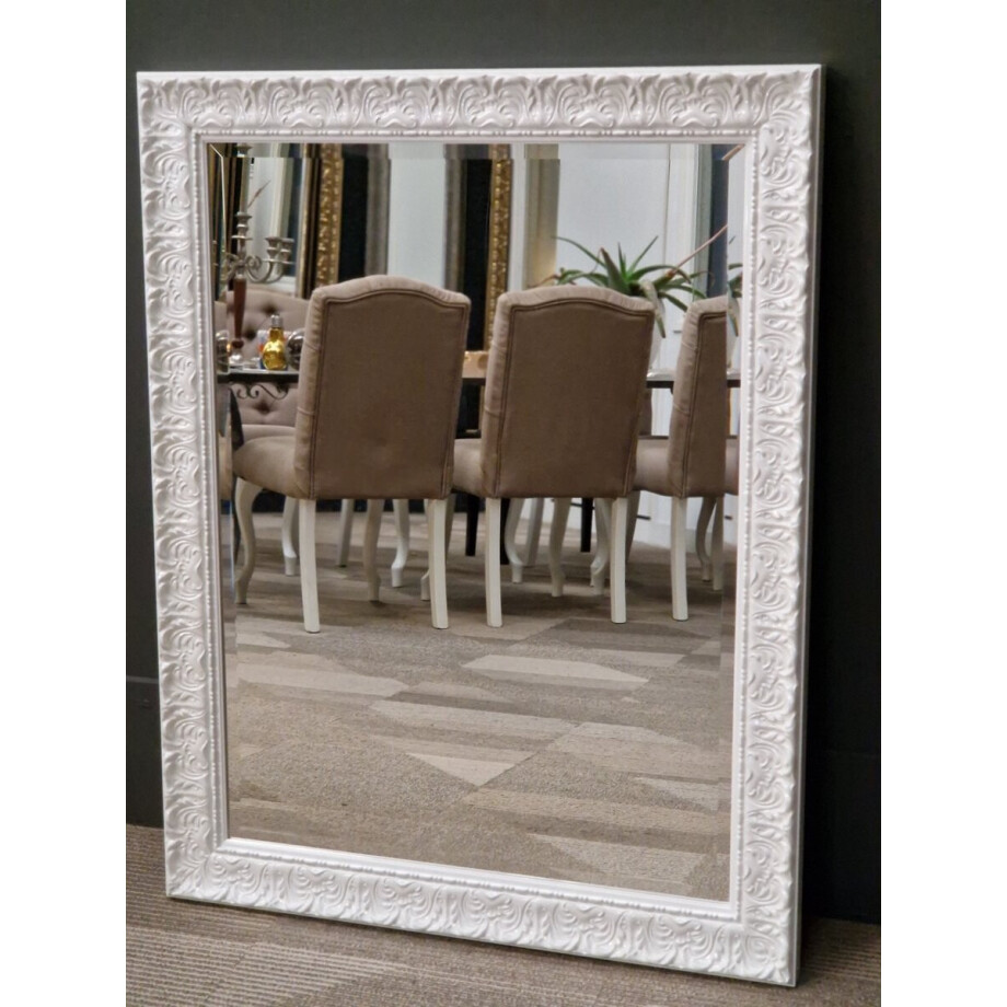 Spiegel Sergio Hoogglans wit Buitenmaat 95x120cm afbeelding 1