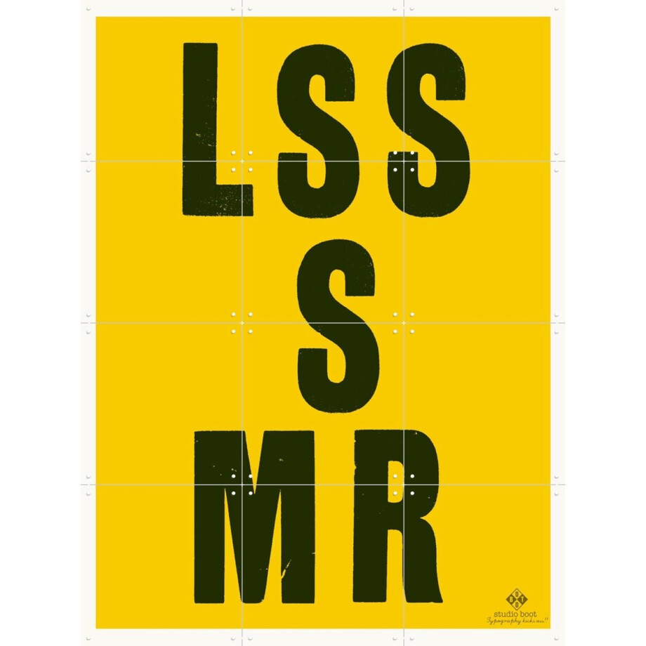 IXXI LSS S MR, Studio Boot - 60 x 80 cm - Gratis ophangtool - Grote wanddecoratie en posters - Kleurrijk, Grafisch Ontwerp, Typografie, Woonkamer afbeelding 1