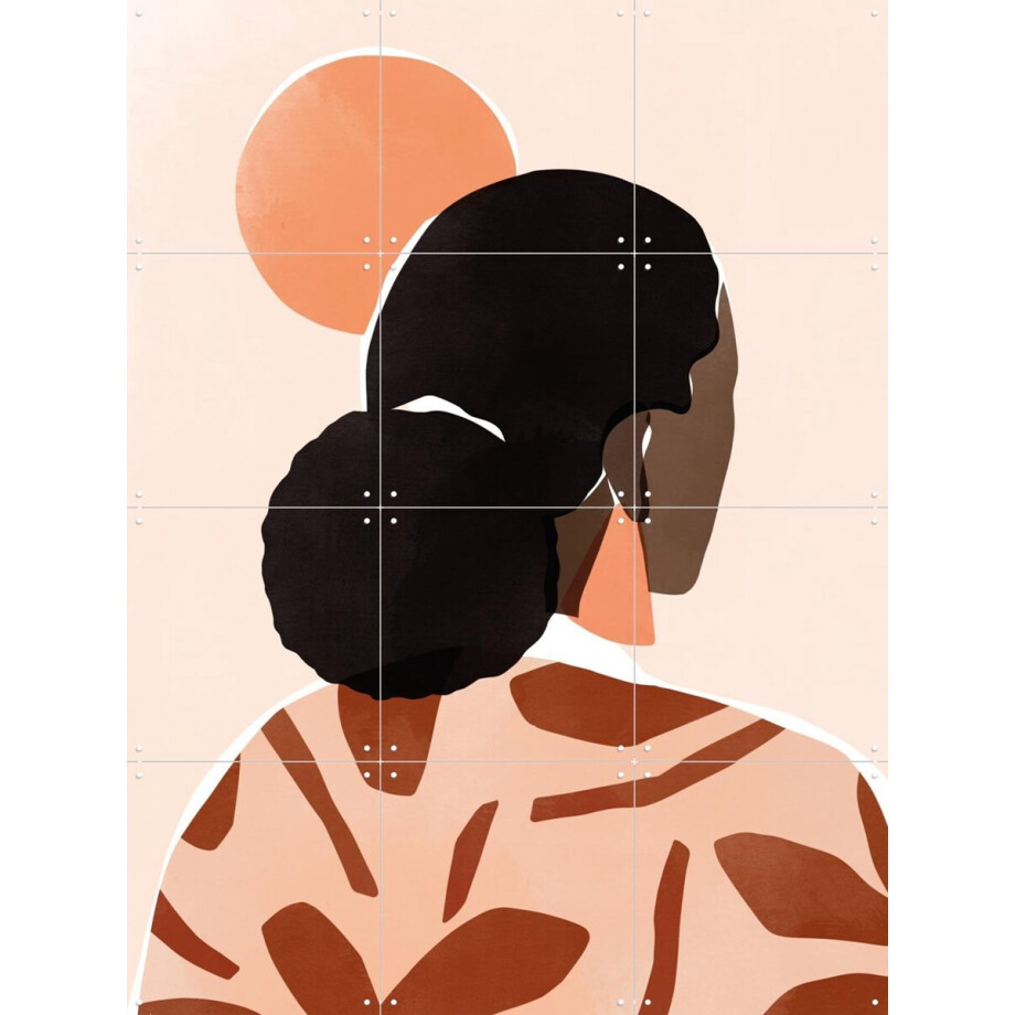 IXXI High Sun Bun, Sacrée Frangine - 60 x 80 cm - Gratis ophangtool - Grote wanddecoratie en posters - Illustraties, Woonkamer, Slaapkamer, Mensen afbeelding 1
