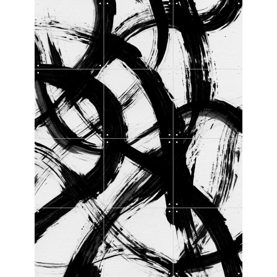 IXXI Abstract Brush Strokes 98X, Mareike Böhmer - 60 x 80 cm - Gratis ophangtool - Grote wanddecoratie en posters - Grafisch Ontwerp, Abstract afbeelding 1