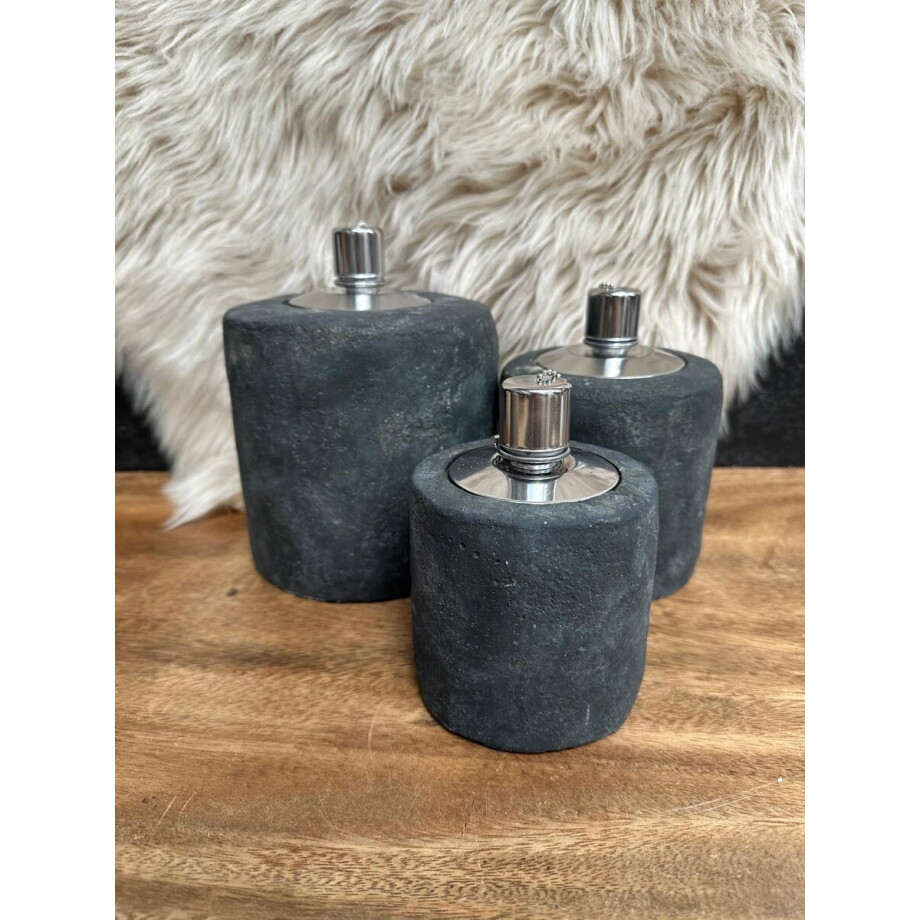 Countryfield Olielamp Dorian S zwart rond afbeelding 1