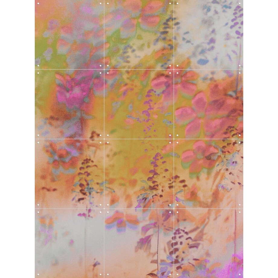 IXXI Florally Yours, Amber Lauder - 60 x 80 cm - Gratis ophangtool - Grote wanddecoratie en posters - Abstract, Kleurrijk, Impressionisme, Digitale afbeelding 1