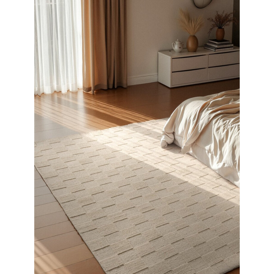 Villeroy & Boch Wollen vloerkleed Scala Blocks - Crème - Natuurlijk Tapijt - Laagpolig - 160x230 cm afbeelding 1