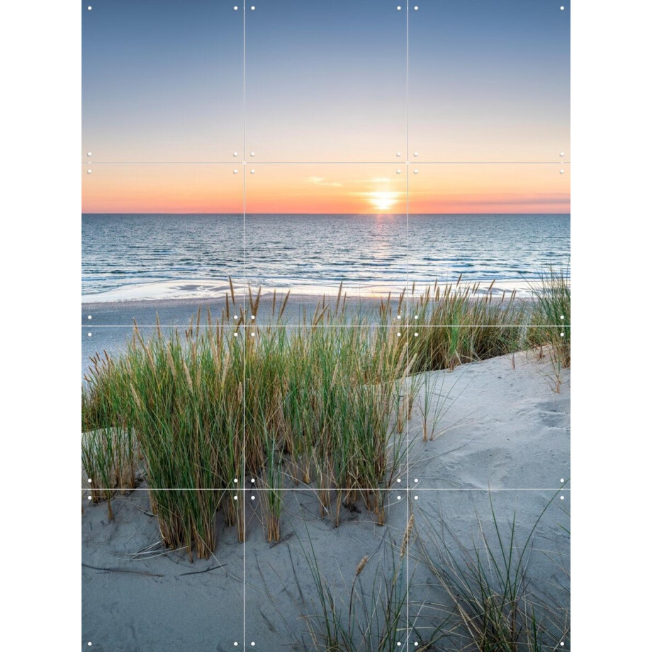 IXXI Sunset at the beach, Jan Becke - 60 x 80 cm - Gratis ophangtool - Grote wanddecoratie en posters - Impressionisme, Fotografie, Realisme, Gang afbeelding 1