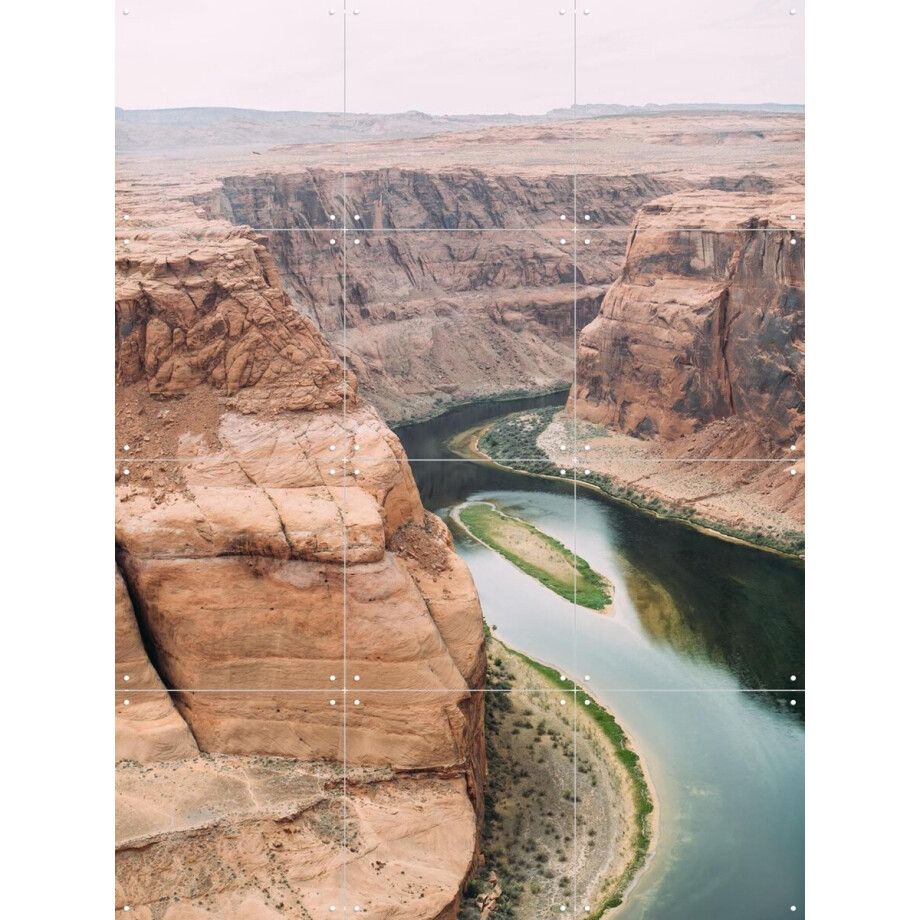 IXXI Horseshoe Bend, Pati Photography - 60 x 80 cm - Gratis ophangtool - Grote wanddecoratie en posters - Fotografie, Naturalisme, Slaapkamer afbeelding 1