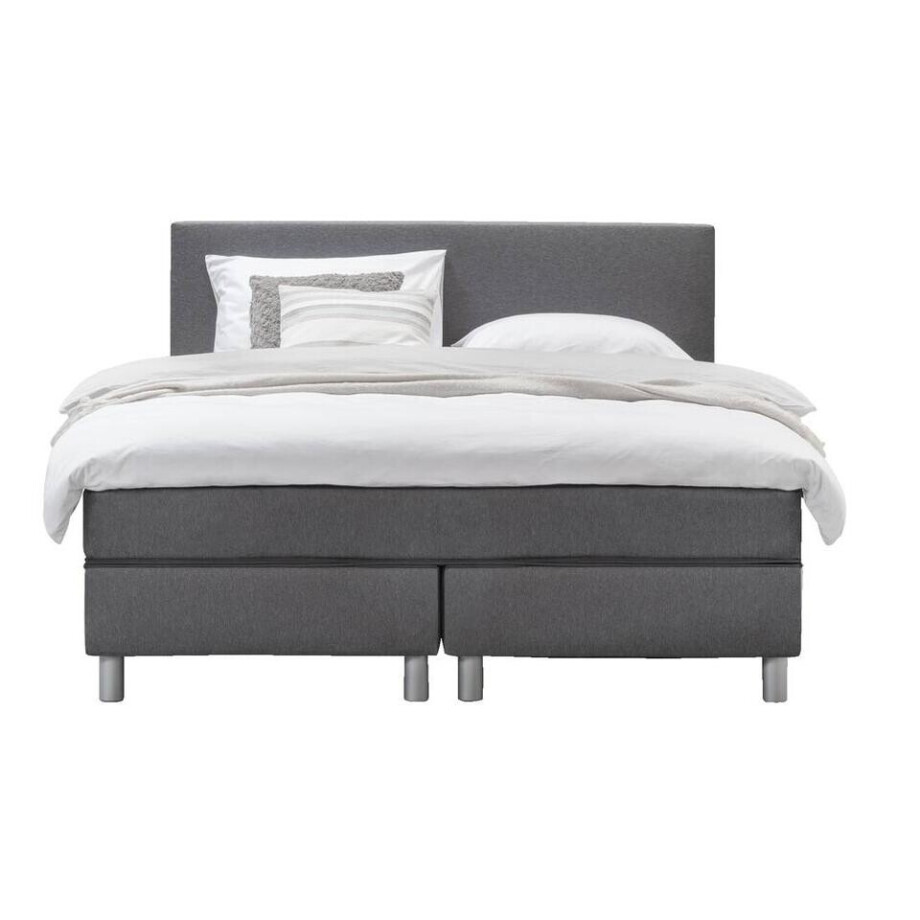 20% korting - Leen Bakker - Boxcombinatie Alta 5-delig - Donker - 140x200cm - Stof - Grijs 20% korting - Leen Bakker - Boxcombinatie Alta 5-delig - Donker - 140x200cm - Stof - Grijs afbeelding 1