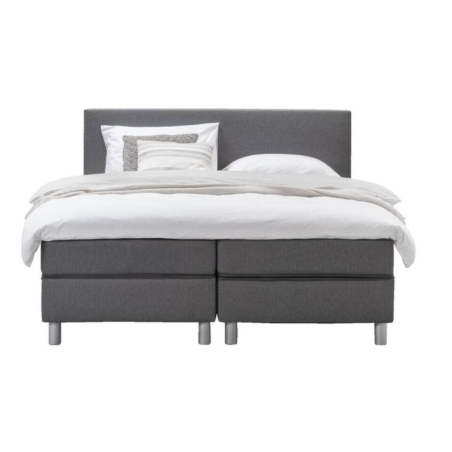 20% korting - Leen Bakker - Boxcombinatie Alta 6-delig - Donker - 180x200cm - Stof - Grijs 20% korting - Leen Bakker - Boxcombinatie Alta 6-delig - Donker - 180x200cm - Stof - Grijs afbeelding 1