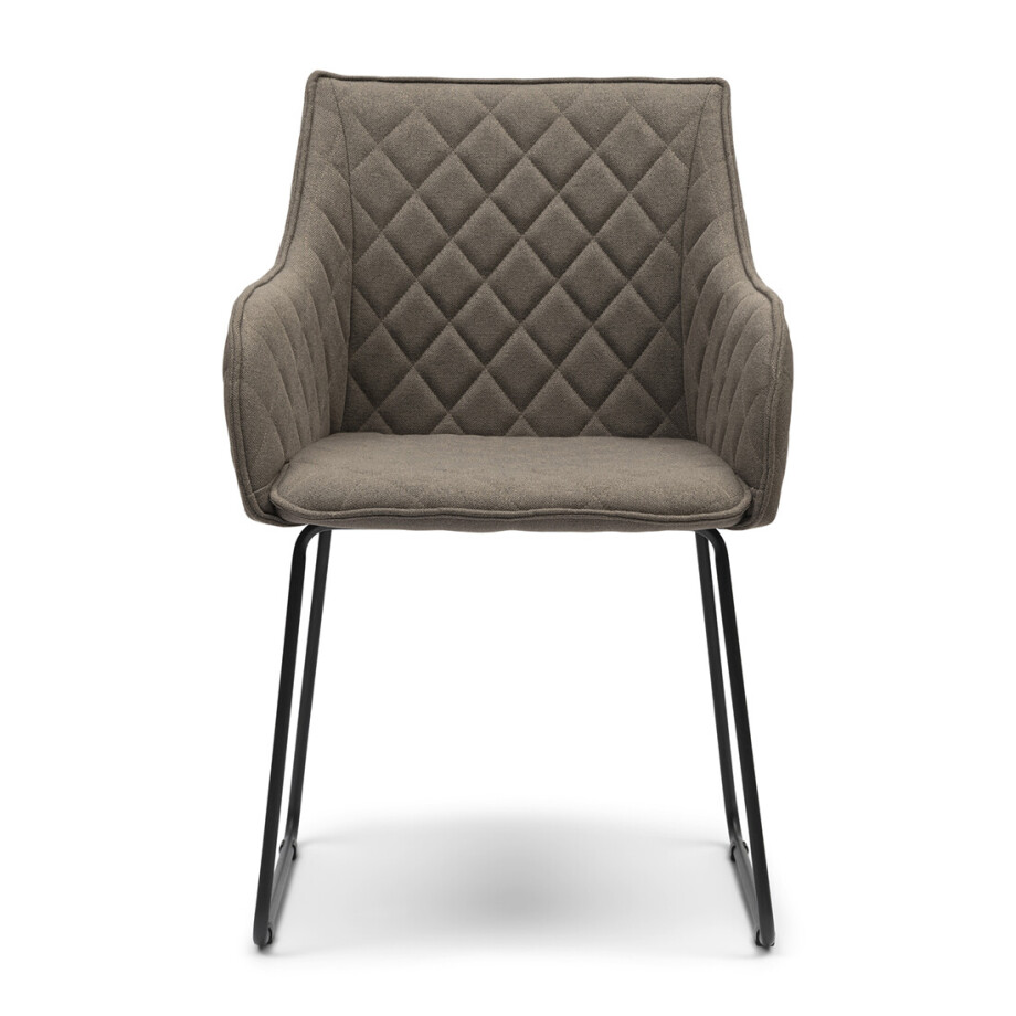 Eetkamerstoel Frisco Drive, Dark Taupe, Belgium Weave afbeelding 1