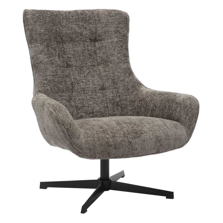 Artistiq Draaifauteuil 'Erskine' Chenille, kleur Donkergrijs afbeelding 1