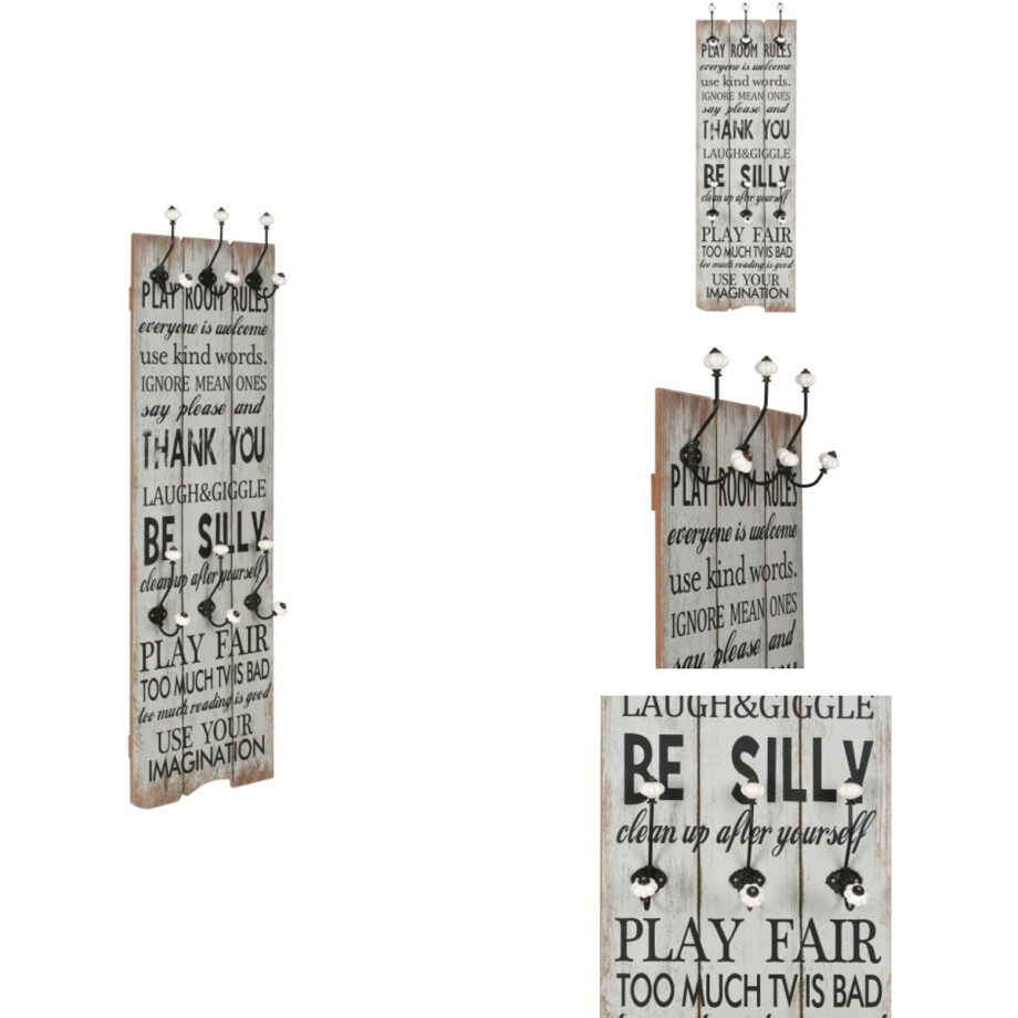 vidaXL Kapstok - Kapstokken - Muurkapstok - Muurkapstokken - Wandkapstok met 6 haken THANK YOU 120x40 cm vidaXL Kapstok - Kapstokken - Muurkapstok - Muurkapstokken - Wandkapstok met 6 haken THANK YOU 120x40 cm afbeelding 1