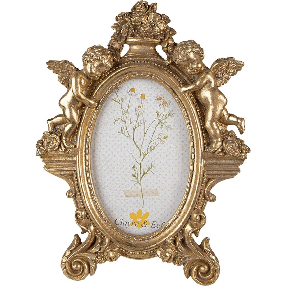 Clayre & Eef Fotolijst 10x15 cm Goudkleurig Polyresin Clayre & Eef Fotolijst 10x15 cm Goudkleurig Polyresin afbeelding 1