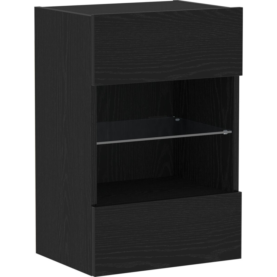 vidaXL - Tv-meubelset - 40 - x - 30 - x - 60,5 - cm - Zwart - Bewerkt - hout vidaXL - Tv-meubelset - 40 - x - 30 - x - 60,5 - cm - Zwart - Bewerkt - hout afbeelding 1