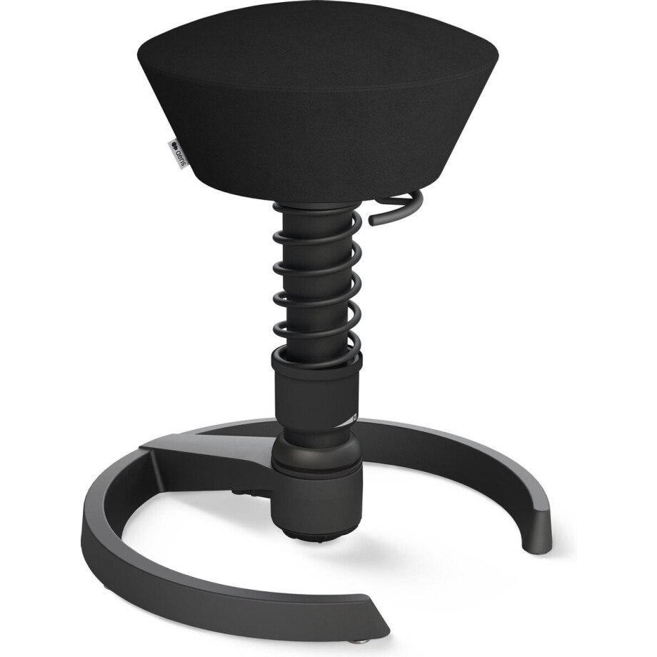 Aeris swopper - ergonomische kruk - glijdoppen - microvezel - zwart afbeelding 1