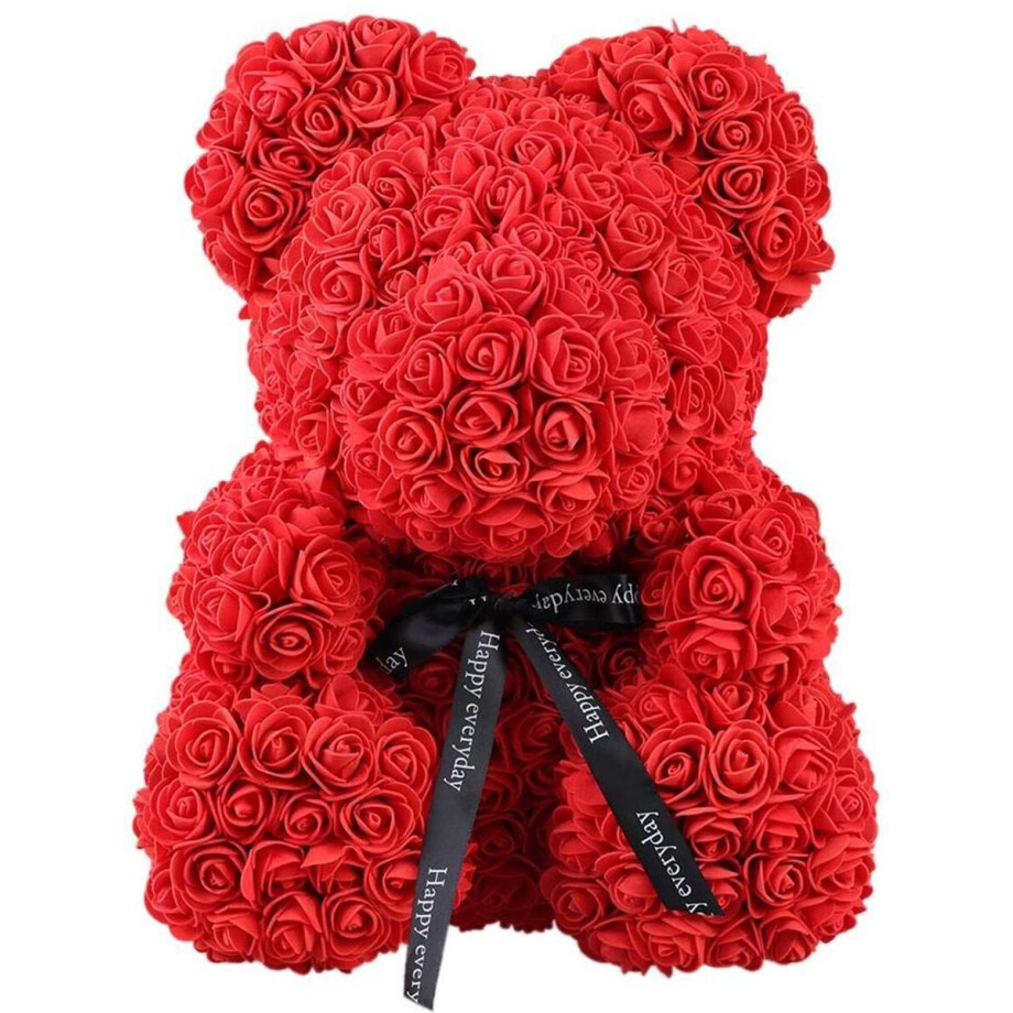 Teddy Rose Bear met Gift Box 40cm - Rood afbeelding 1