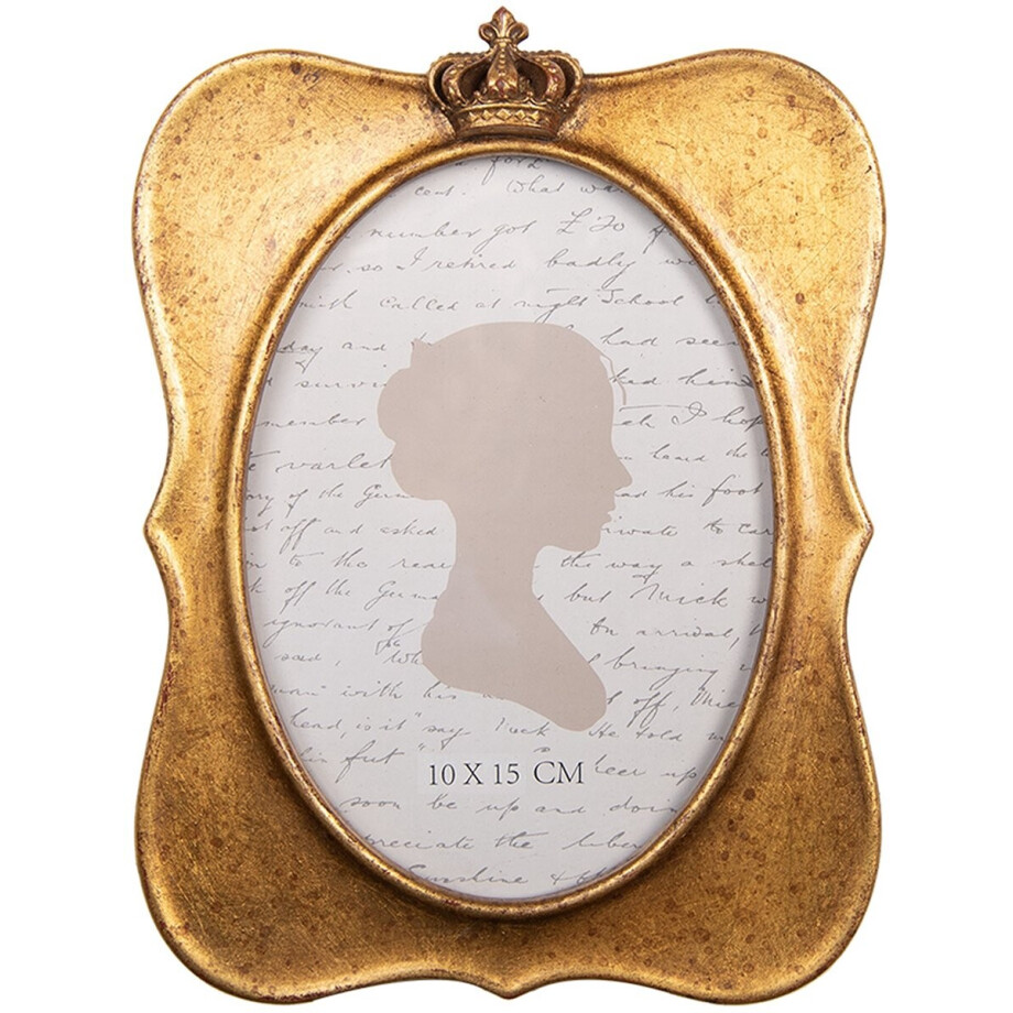 Clayre & Eef Fotolijst 10x15 cm Goudkleurig Kunststof afbeelding 1