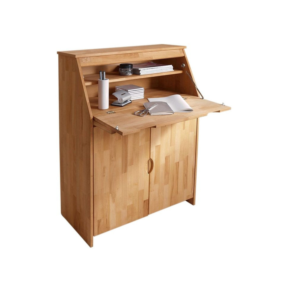 Home affaire Secretaire Luzern compacte (bureau)tafel voor thuiskantoor, massief hout, breedte 83 cm afbeelding 1