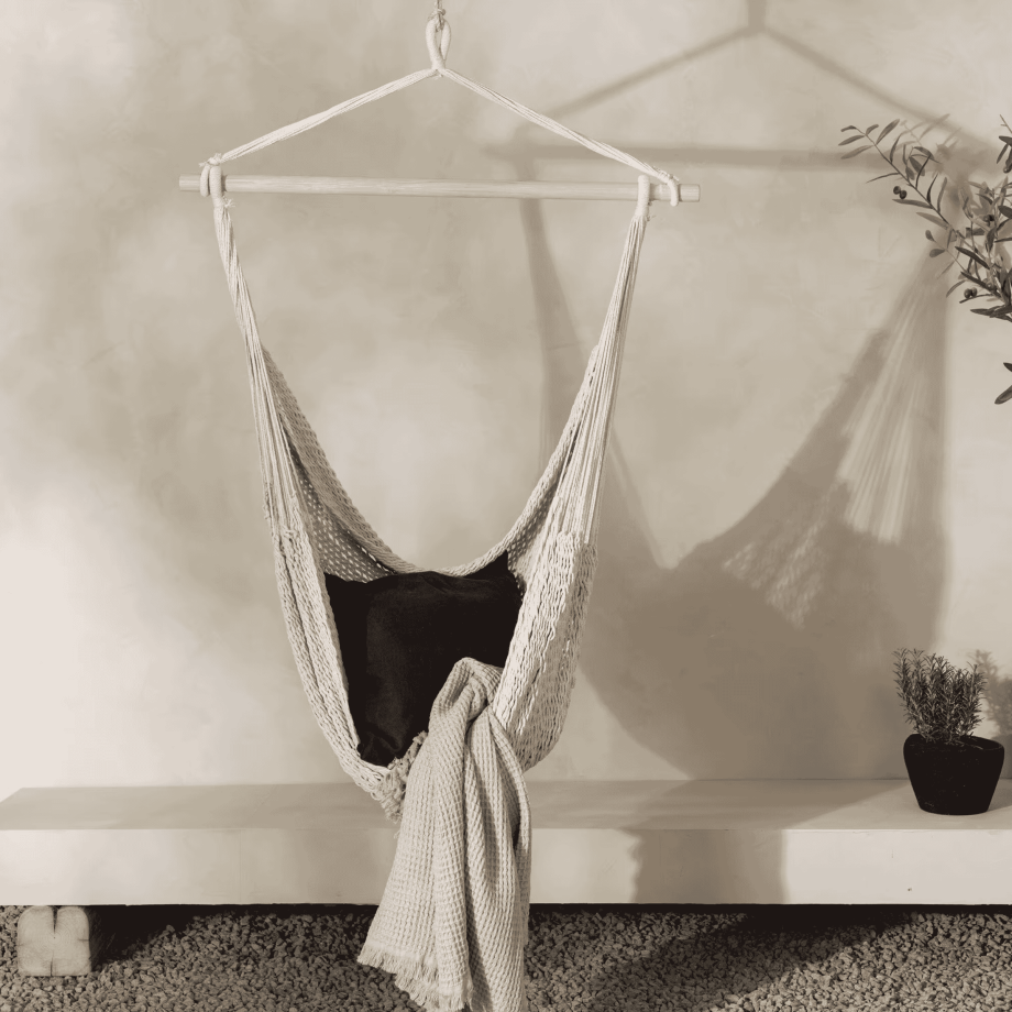 Nohr Hangstoel 'Myriam' kleur Off White afbeelding 1
