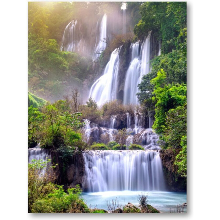 Thi lo su (tee lor su) - de grootste waterval in Thailand - 30x40 Canvas Staand - Landschap afbeelding 1