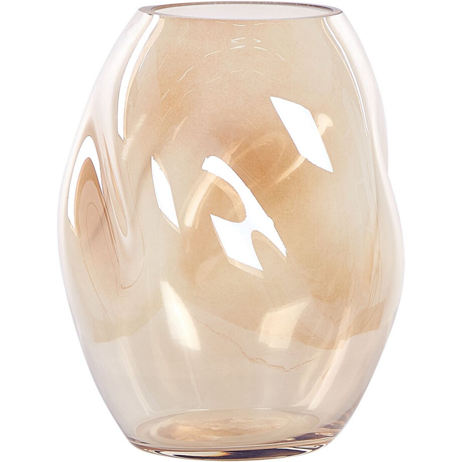 BELIANI GERAKINI - Decoratieve vaas - Oranje - Glas afbeelding 1