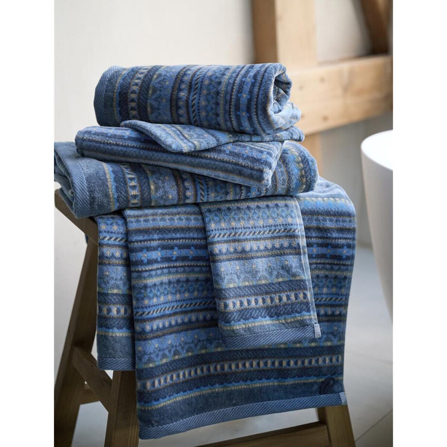 Pip Studio badgoed Geometric Print dark blue - gastendoekje 30x50 cm afbeelding 1