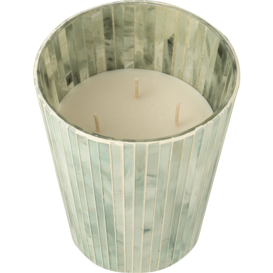 J-Line geurkaars Noa - Seaside Bliss - glas - lichtblauw - large - 75U afbeelding 1