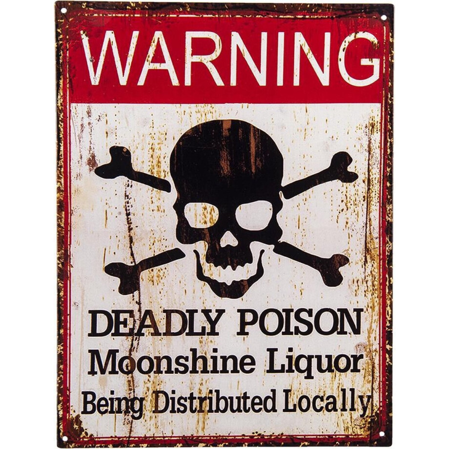 Clayre & Eef Tekstbord 25x33 cm Beige Rood IJzer afbeelding 1