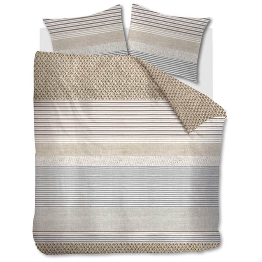 Beddinghouse Thea Dekbedovertrek - Tweepersoons - 200x200/220 cm - Naturel afbeelding 1
