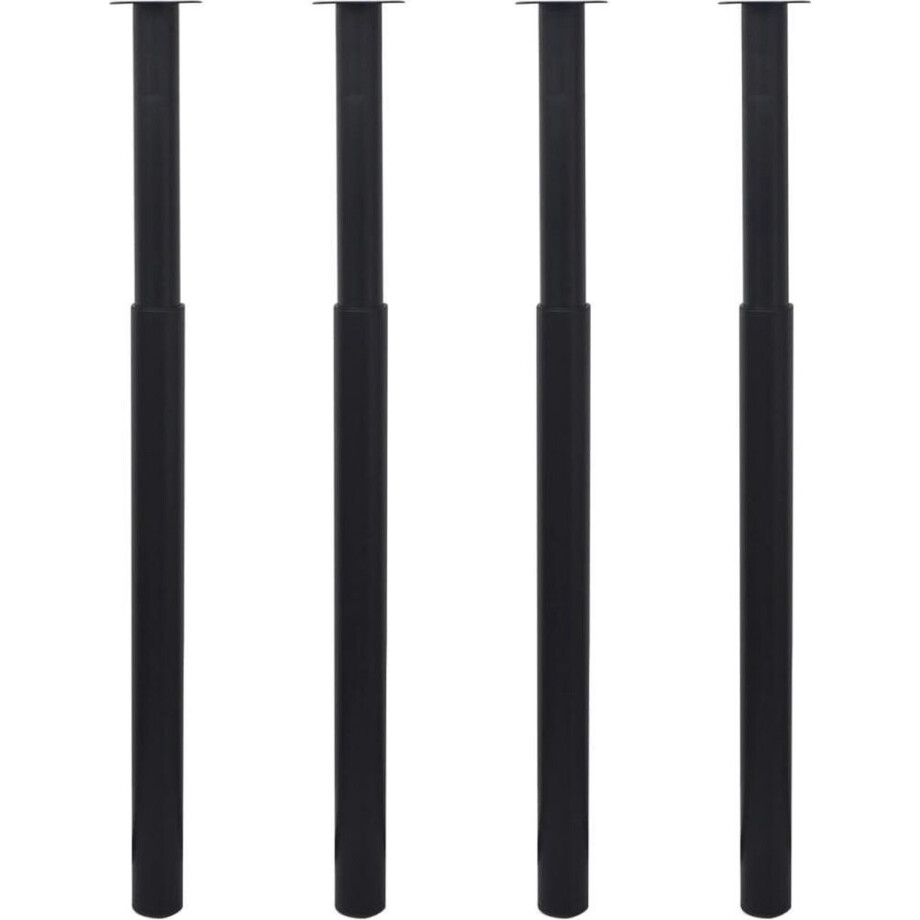 vidaXL - Tafelpoten - telescopisch - 4 - st - 710-1100 - mm - zwart vidaXL - Tafelpoten - telescopisch - 4 - st - 710-1100 - mm - zwart afbeelding 1