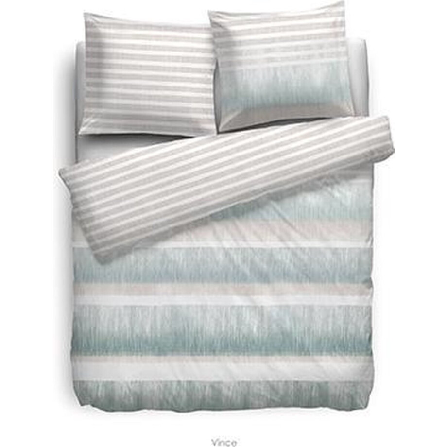 HNL Living Vince Dekbedovertrek - Eenpersoons - 135x200 + 80x80 cm - Green afbeelding 1