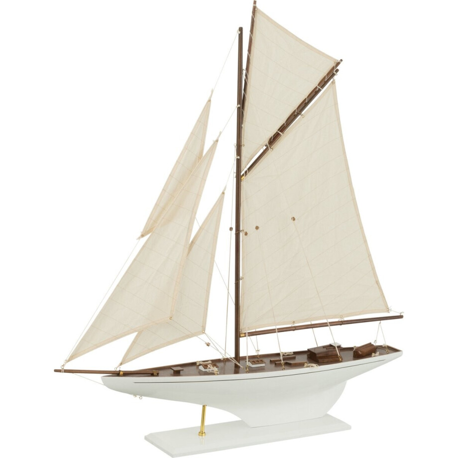 J-Line decoratie Zeilboot - hout - mix - large afbeelding 1