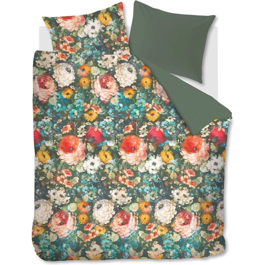 At Home by BeddingHouse History dekbedovertrek - Tweepersoons - 200x200/220 - Groen afbeelding 1