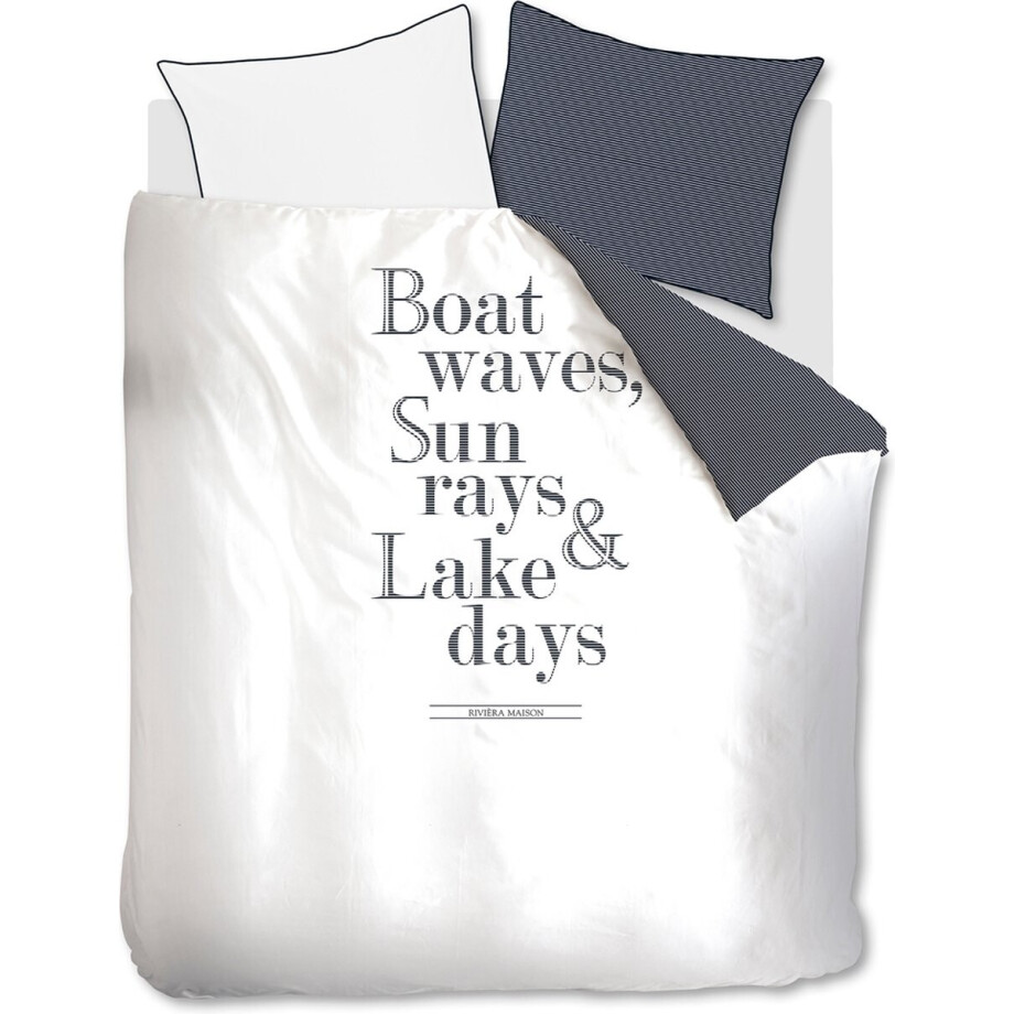 Riviera Maison Lake Days dekbedovertrek - Lits-Jumeaux - 240x200/220 - Marineblauw afbeelding 1
