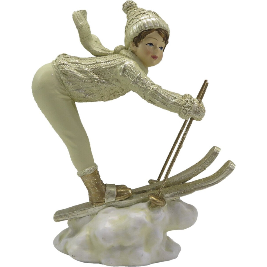 Clayre & Eef Beeld Kind 19 cm Beige Goudkleurig Kunststof Clayre & Eef Beeld Kind 19 cm Beige Goudkleurig Kunststof afbeelding 1