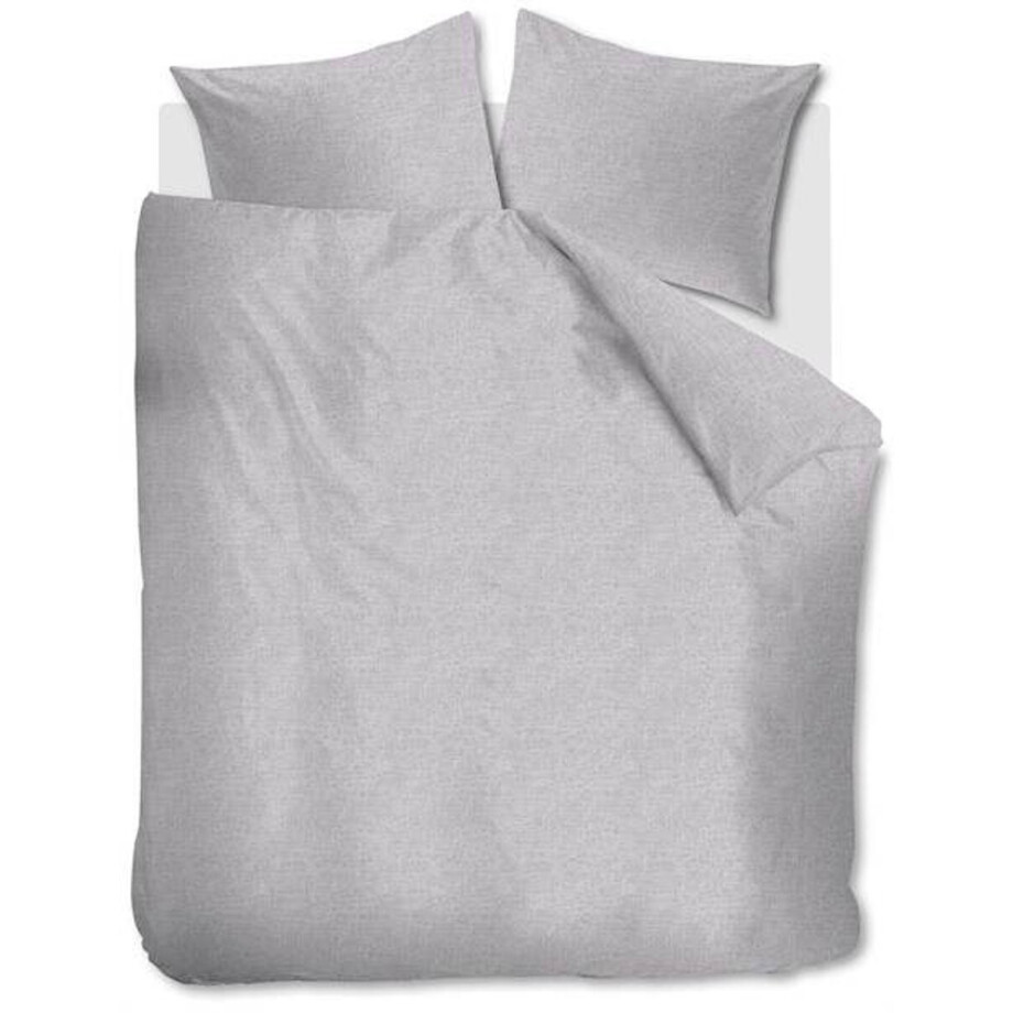 Ambiante Edo Dekbedovertrek - Lits-jumeaux - 240x200/220 cm - Soft Grey Ambiante Edo Dekbedovertrek - Lits-jumeaux - 240x200/220 cm - Soft Grey afbeelding 1