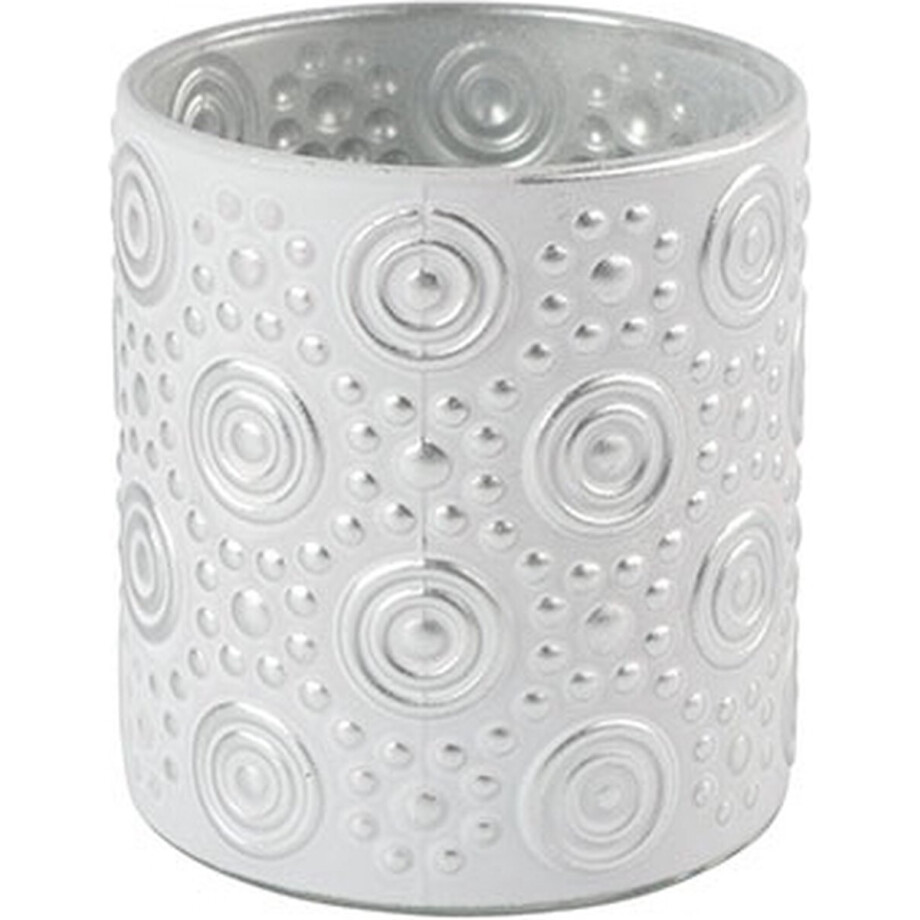 Theelichth ro Hailey S wit/zilver Theelichth ro Hailey S wit/zilver afbeelding 1