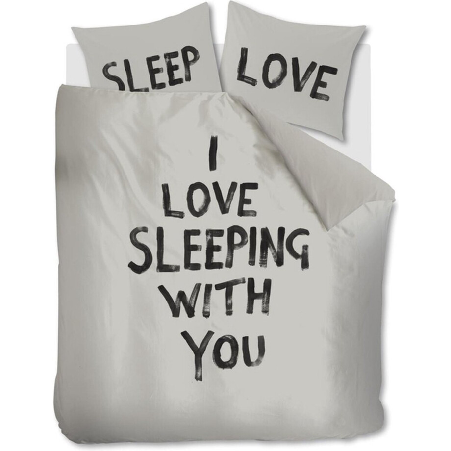 Vtwonen Love Sleep dekbedovertrek - Lits-Jumeaux - 240x200/220 - Naturel afbeelding 1