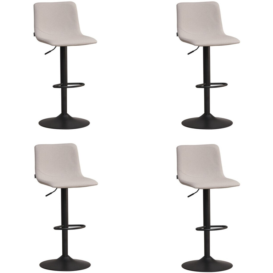 Bronx71® Scandinavische barkruk Eva draaibaar gerecyclede stof grijs 60-76 cm - Barkrukken set van 4 - barstoel Bronx71® Scandinavische barkruk Eva draaibaar gerecyclede stof grijs 60-76 cm - Barkrukken set van 4 - barstoel afbeelding 1