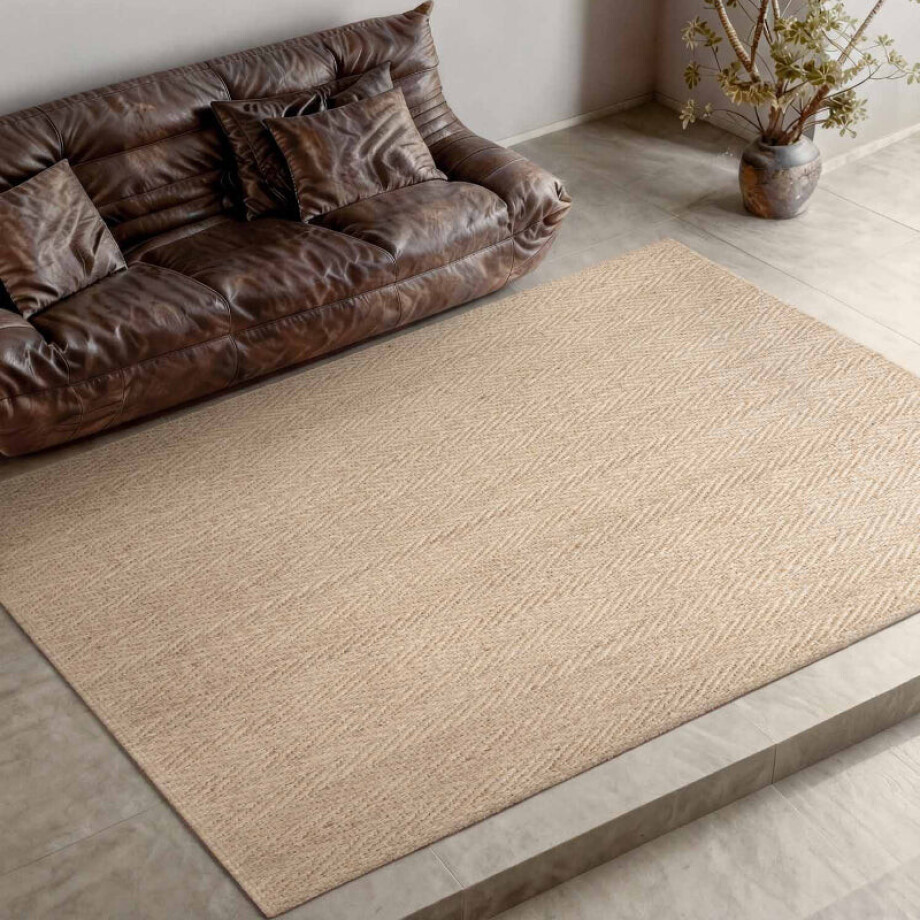Vloerkleed Mirabelle Rechthoekig - Natuurlijk Ivoor 230x160cm - Jute - Dekbed-Discounter.nl Vloerkleed Mirabelle Rechthoekig - Natuurlijk Ivoor 230x160cm - Jute - Dekbed-Discounter.nl afbeelding