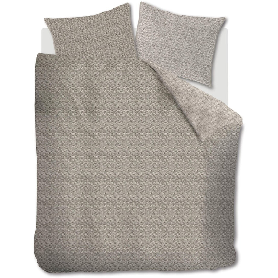 Riviera Maison Braided dekbedovertrek - Lits-Jumeaux - 240x200/220 - Taupe afbeelding 1