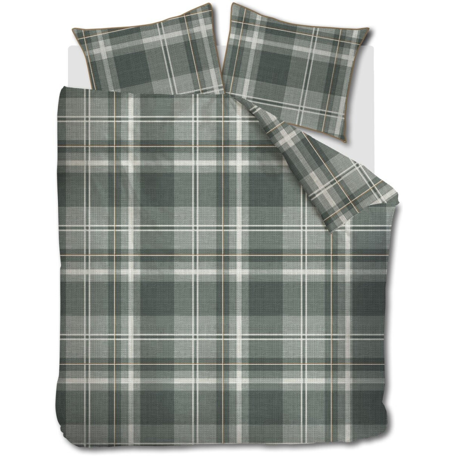 Rivièra Maison Tartan Check dekbedovertrek - Lits-Jumeaux XL - 260 x 200/220 cm - Groen afbeelding 1