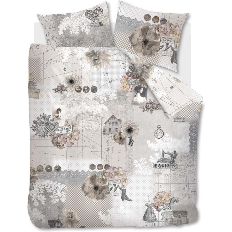 Beddinghouse Antique Dekbedovertrek - Tweepersoons - 200x200/220 cm - Sand afbeelding 1