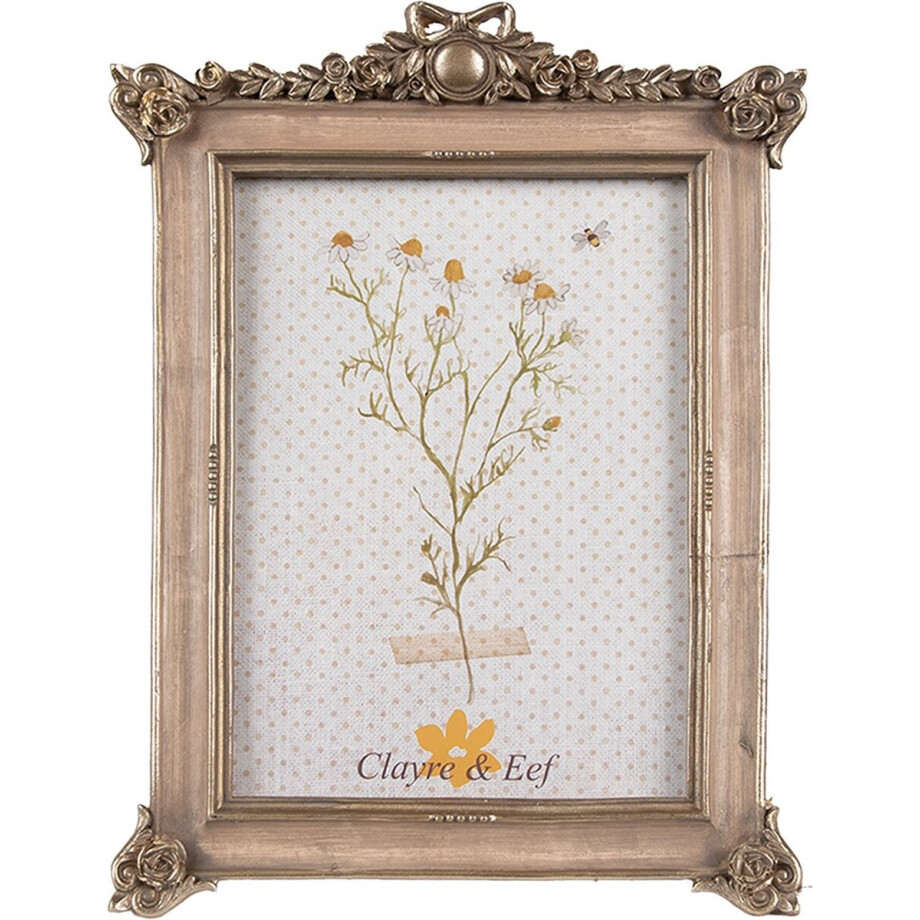 Clayre & Eef Fotolijst 10x15 cm Goudkleurig Polyresin Clayre & Eef Fotolijst 10x15 cm Goudkleurig Polyresin afbeelding 1
