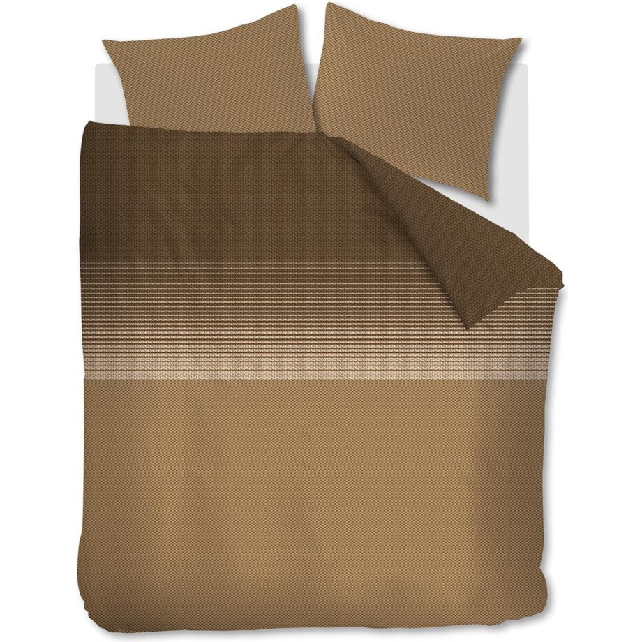 Beddinghouse Demi dekbedovertrek - Tweepersoons - 200x200/220 - Donker zand afbeelding 1