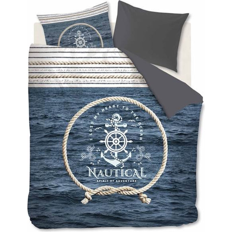 Beddinghouse Nautical - Dekbedovertrek - Lits-jumeaux - 260x200/220 cm - Blue Beddinghouse Nautical - Dekbedovertrek - Lits-jumeaux - 260x200/220 cm - Blue afbeelding 1
