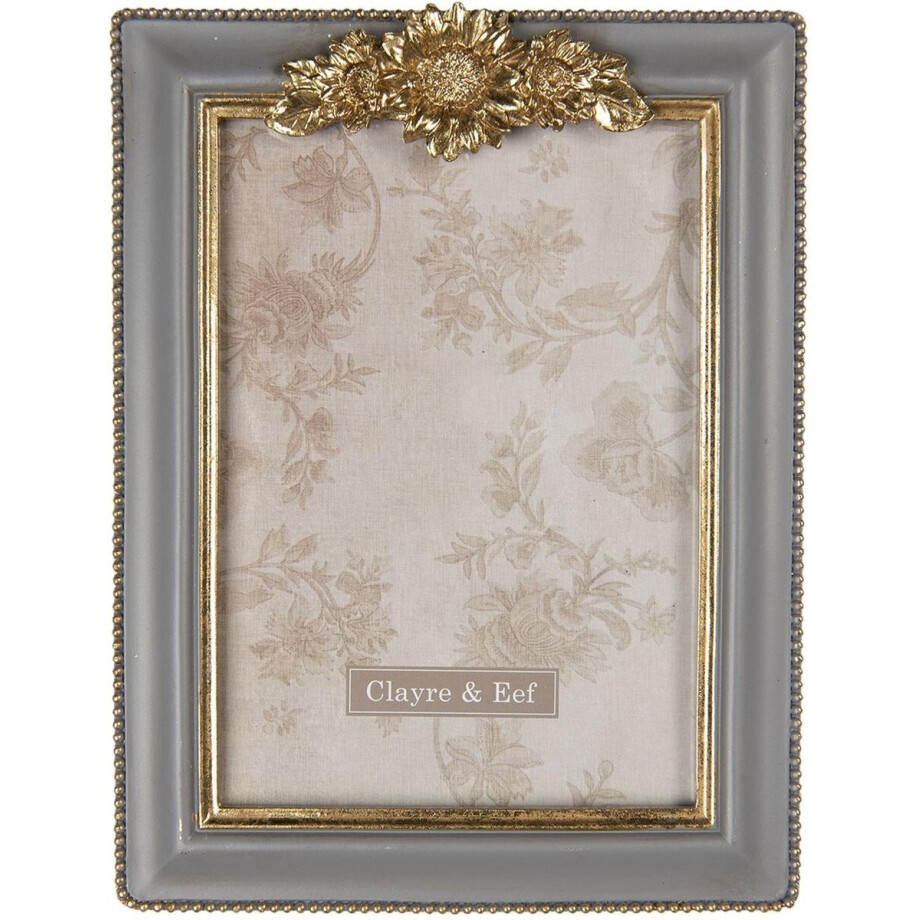 Clayre & Eef Fotolijst 13x18 cm Grijs Kunststof Clayre & Eef Fotolijst 13x18 cm Grijs Kunststof afbeelding 1