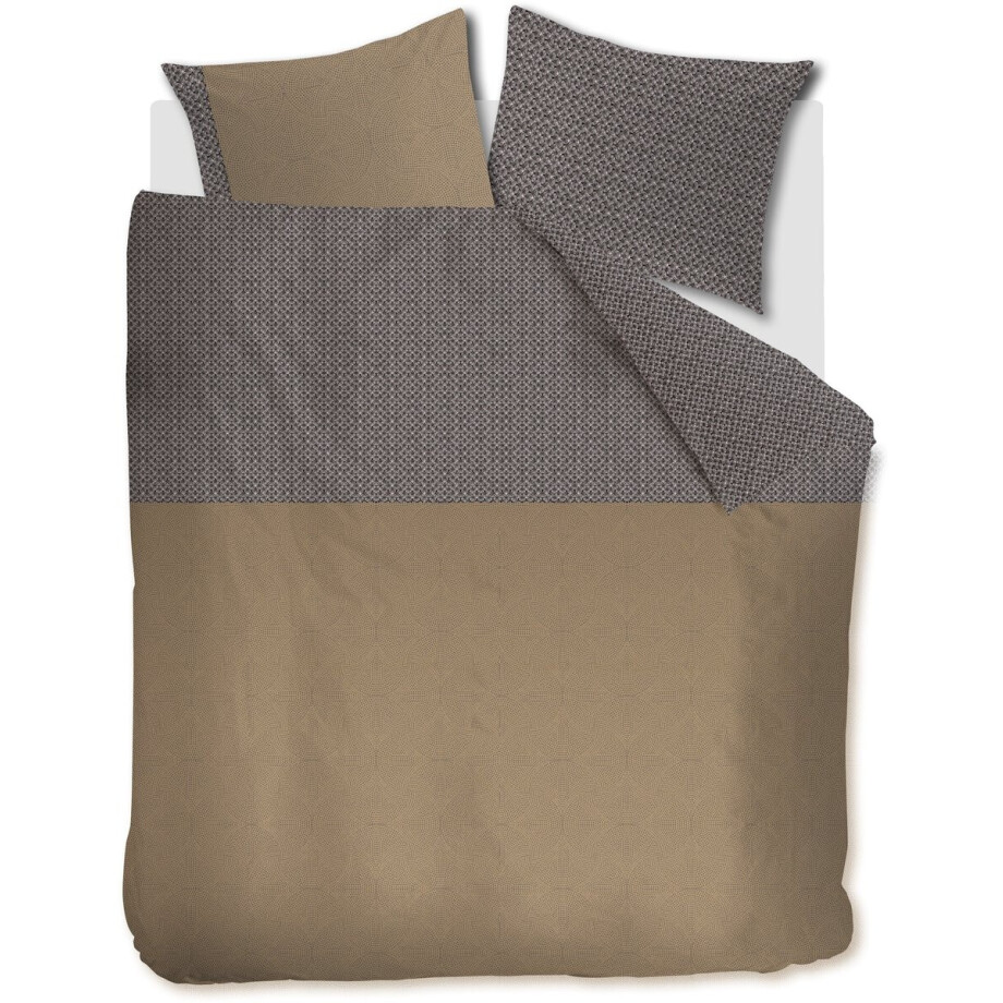 Beddinghouse Anani dekbedovertrek - Tweepersoons - 200 x 200/220 cm - Taupe afbeelding 1