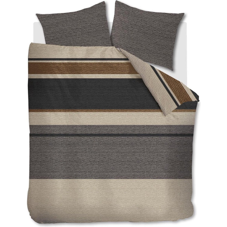 Beddinghouse Laila dekbedovertrek - Tweepersoons - 200x200/220 - Donker zand afbeelding 1