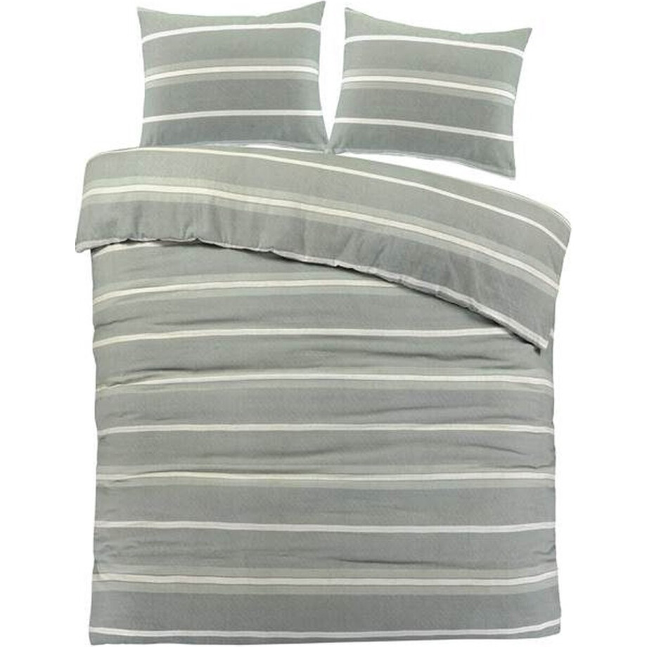 Day Dream Seefeld Flanel - Dekbedovertrek - Lits-jumeaux - 240x200/220 cm - Groen afbeelding 1