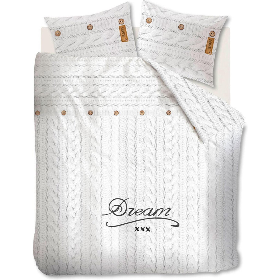 Beddinghouse Knitted Dream - Dekbedovertrek - Tweepersoons - 200x200/220 cm - Wit afbeelding 1